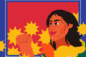Red Social Justices Illustration, a Person Illustration by graphicook