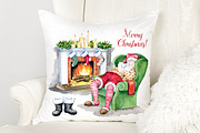 Santa Claus Sleigh Clipart set, an Illustration by SimpleWishesArt (Thumbnail 5 of 6)
