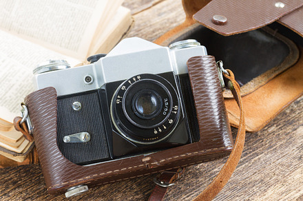 Retro photo camera stock photo containing camera and photo, an Arts & Entertainment Photo by Neirfy
