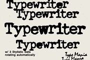 Typewriter TM – Distressed Typer, a Serif Font by Type Mania (Thumbnail 1 of 11)