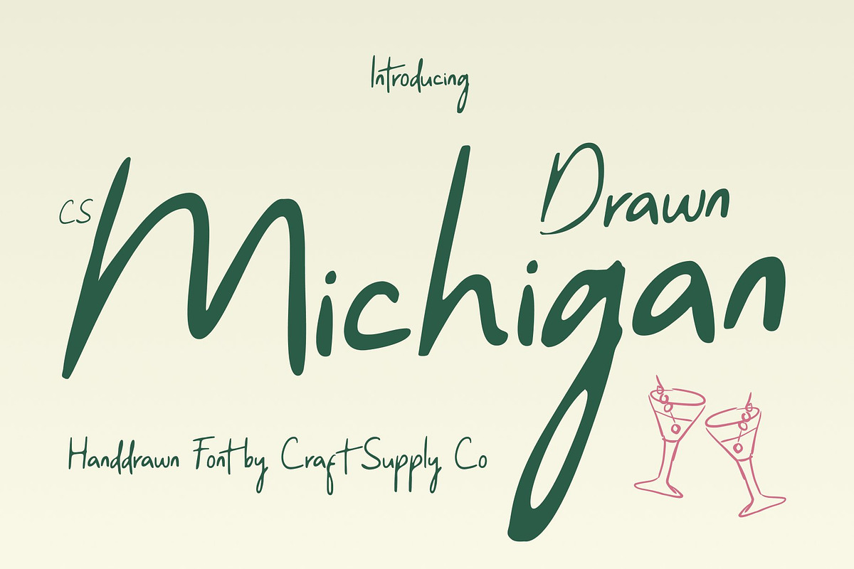 CS Michigan Drawn, a Handwritten Font by Craft Supply Co. (Photo 1 of 8)