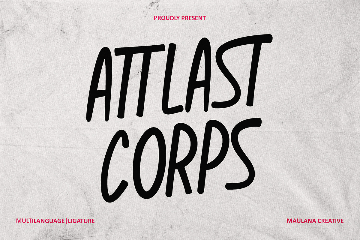 Attlast Corps Banner Discount Style, a Handwritten Font by Maulana Creative (Photo 1 of 7)