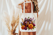 Autumn Pumpkin and Bow Clipart, an Illustration by Libby Wishes (Thumbnail 11 of 11)