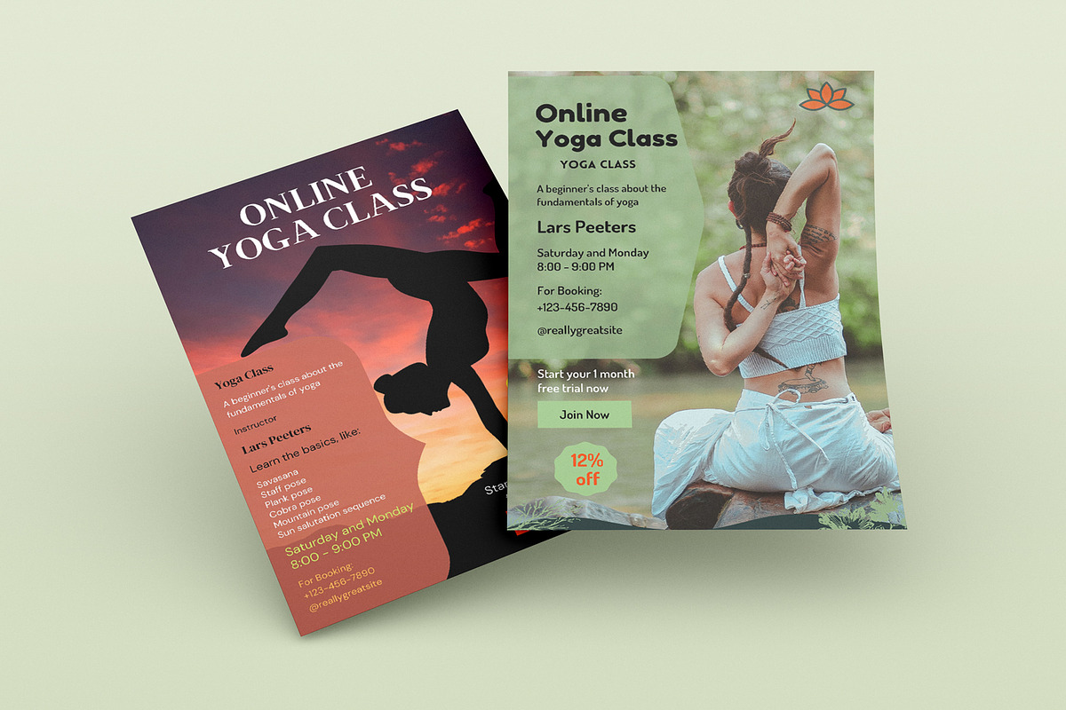 Yoga Class Flyer Template, a Flyer Template by ROJI CREATOR (Photo 2 of 4)