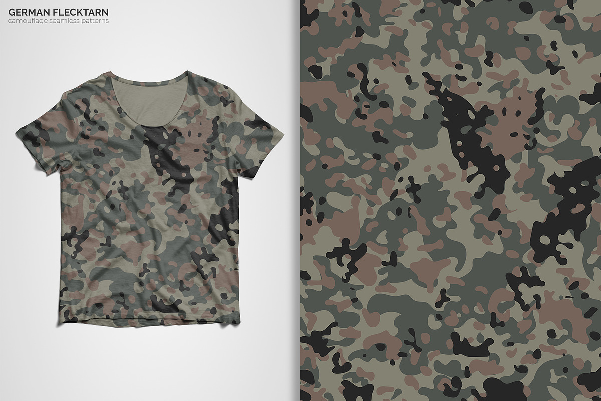 German Flecktarn Camouflage Patterns, a Pattern Graphic by 3Y_Design (Photo 5 of 5)