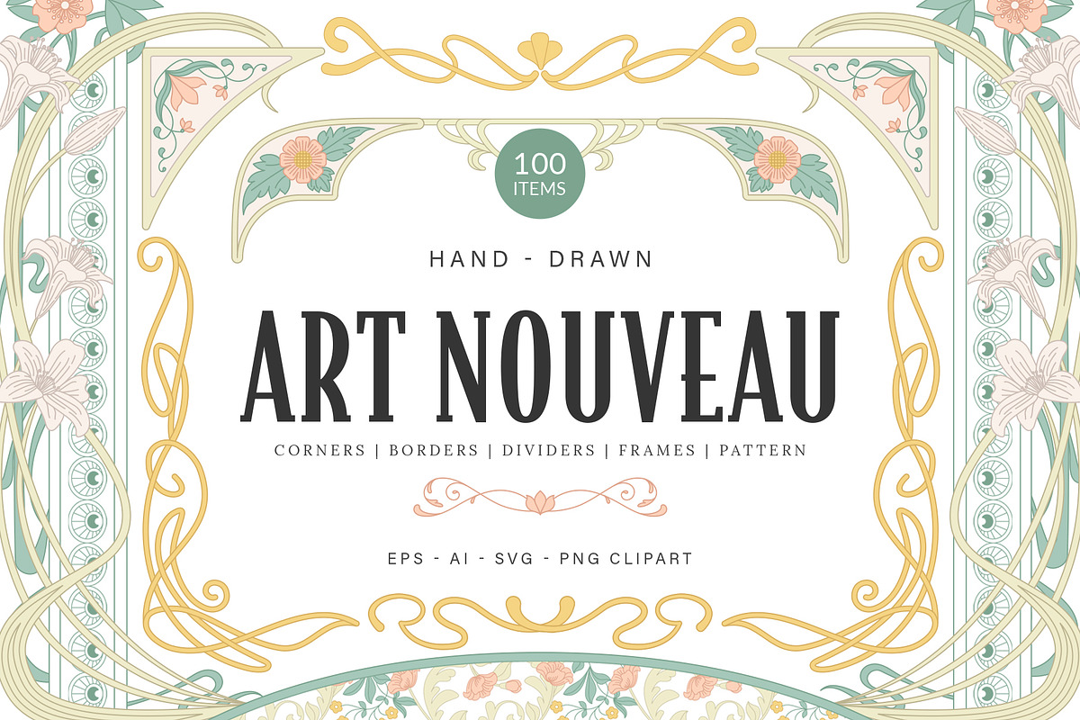 Art Nouveau Collection, an Object Graphic by DesignerCandies (Photo 1 of 11)