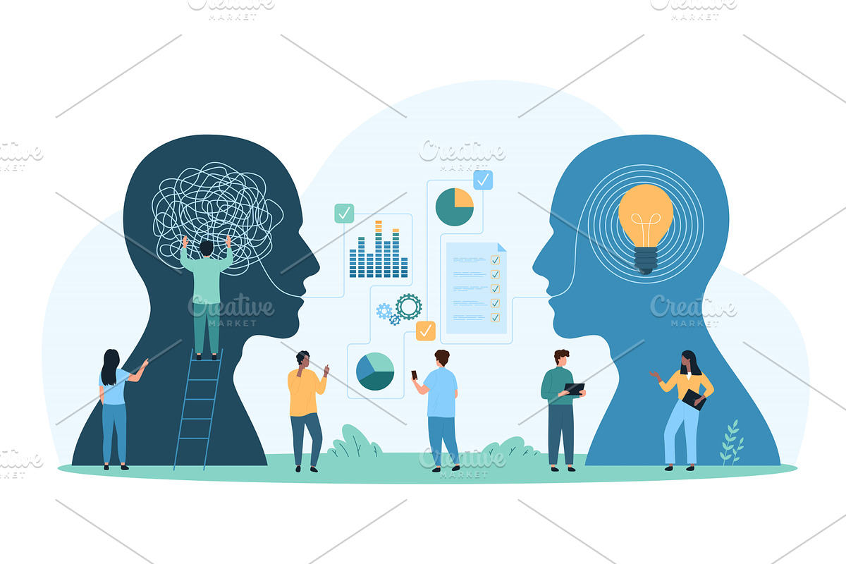 Mentor assistance visualization app, a Person Illustration by Flashvector