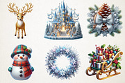 Festive Winter Wonderland Set, a Seasonal Illustration by RobertsArt (Thumbnail 4 of 7)