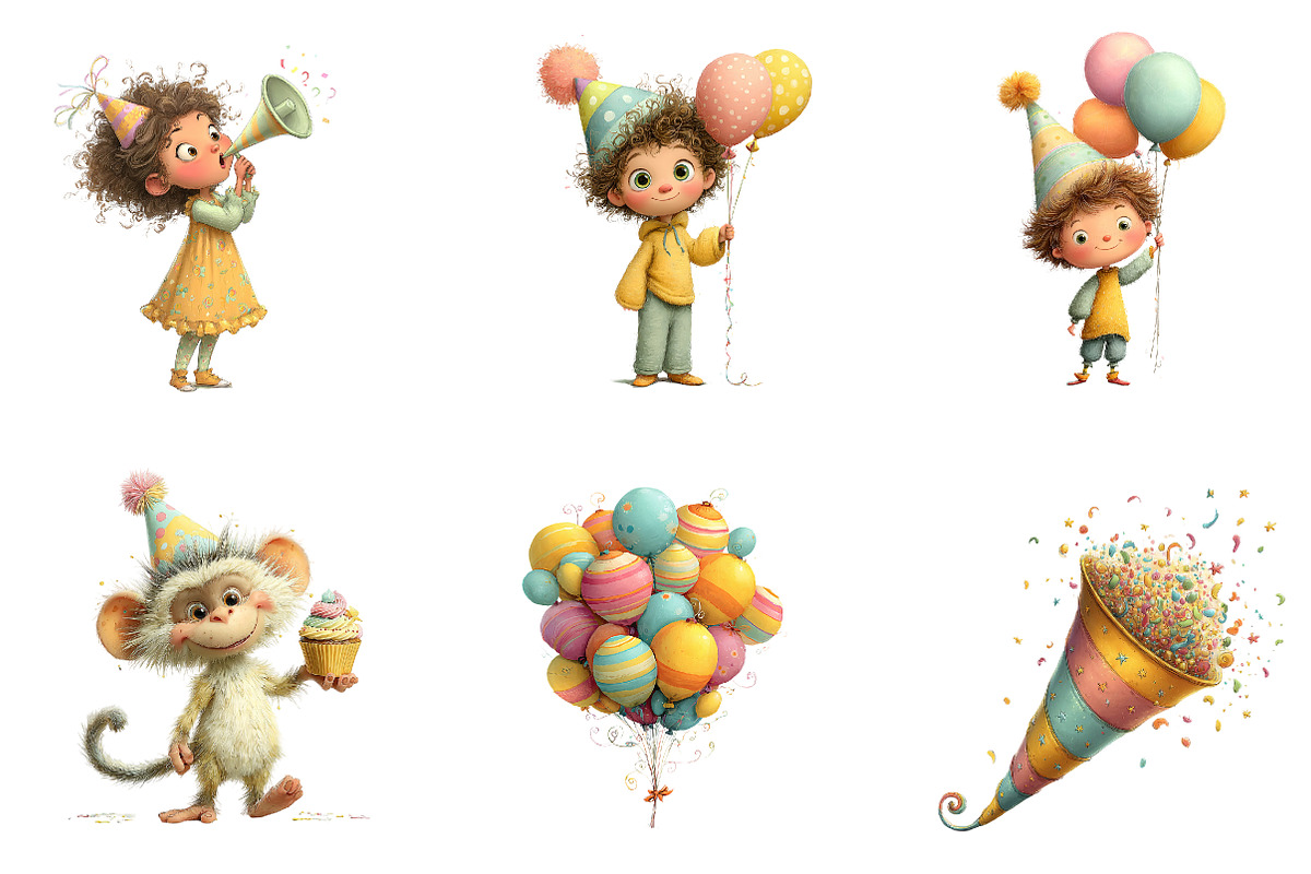 Whimsical kids birthday Celebration, an Illustration by CreationArt (Photo 2 of 7)
