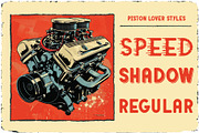 Piston Lover Retro Racing Font, a Sans Serif Font by JumboDesign (Thumbnail 3 of 6)