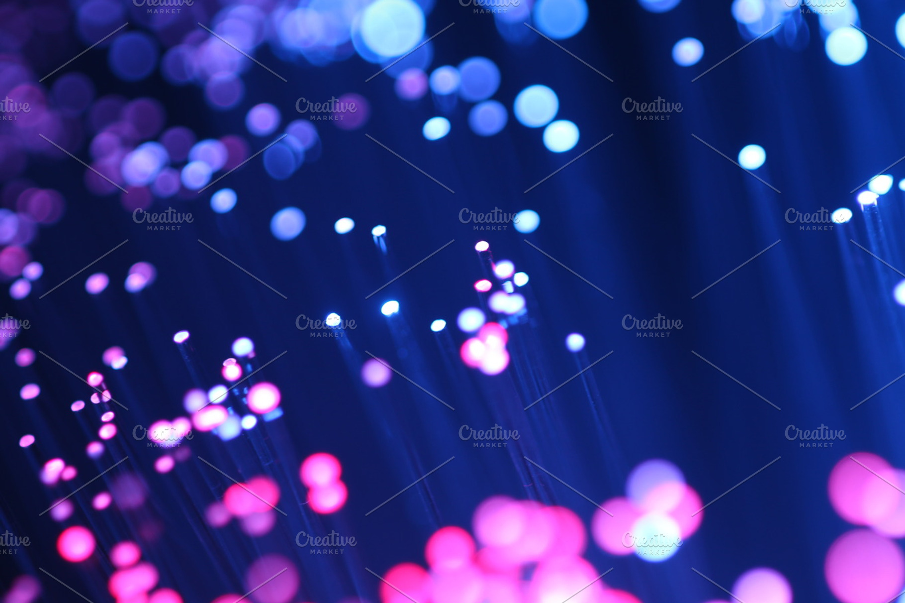 Optical fibers in blue-violet, an Abstract Photo by Tomas Luka