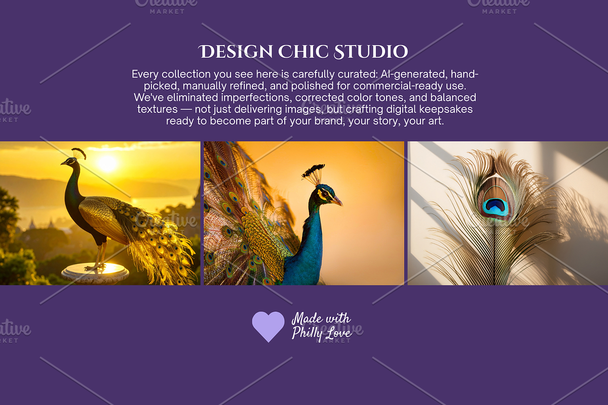 Minimal Glam Peacock Feather Bundle, a Photo by Design Chic Studio (Photo 5 of 8)