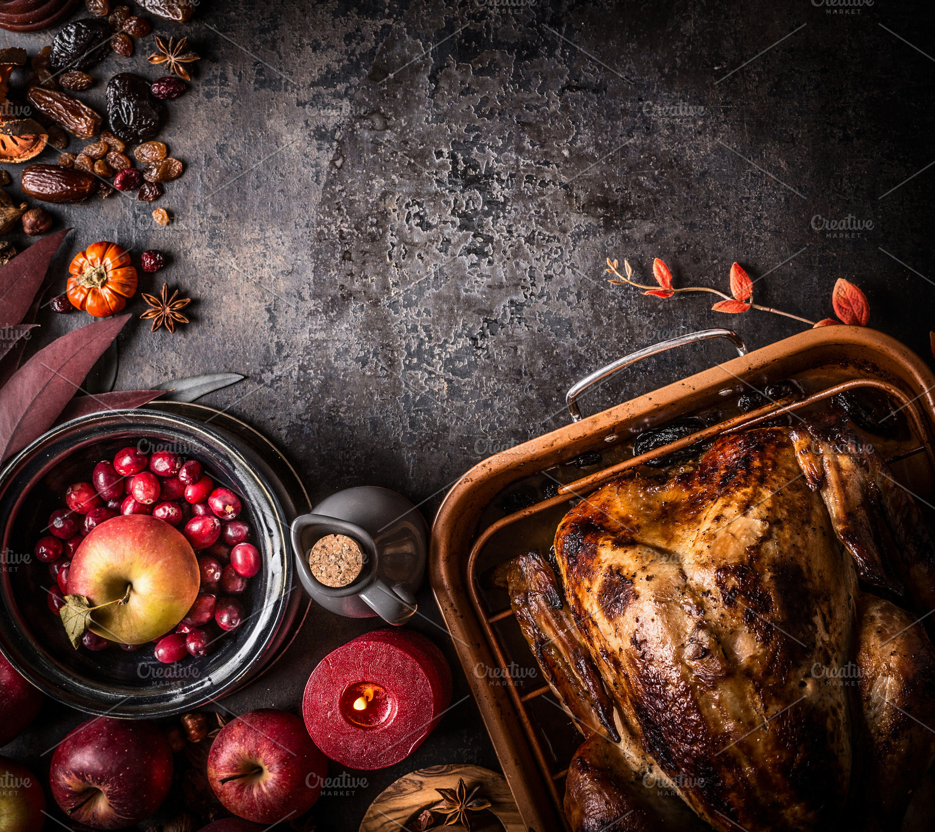 Thanksgiving dinner background., a Holiday Photo by VICUSCHKA