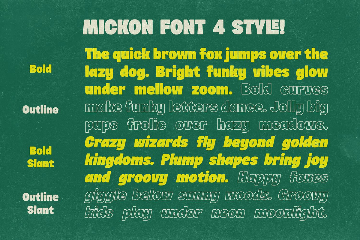 Mickon Font Family, a Sans Serif Font by Asenbayu (Photo 3 of 15)