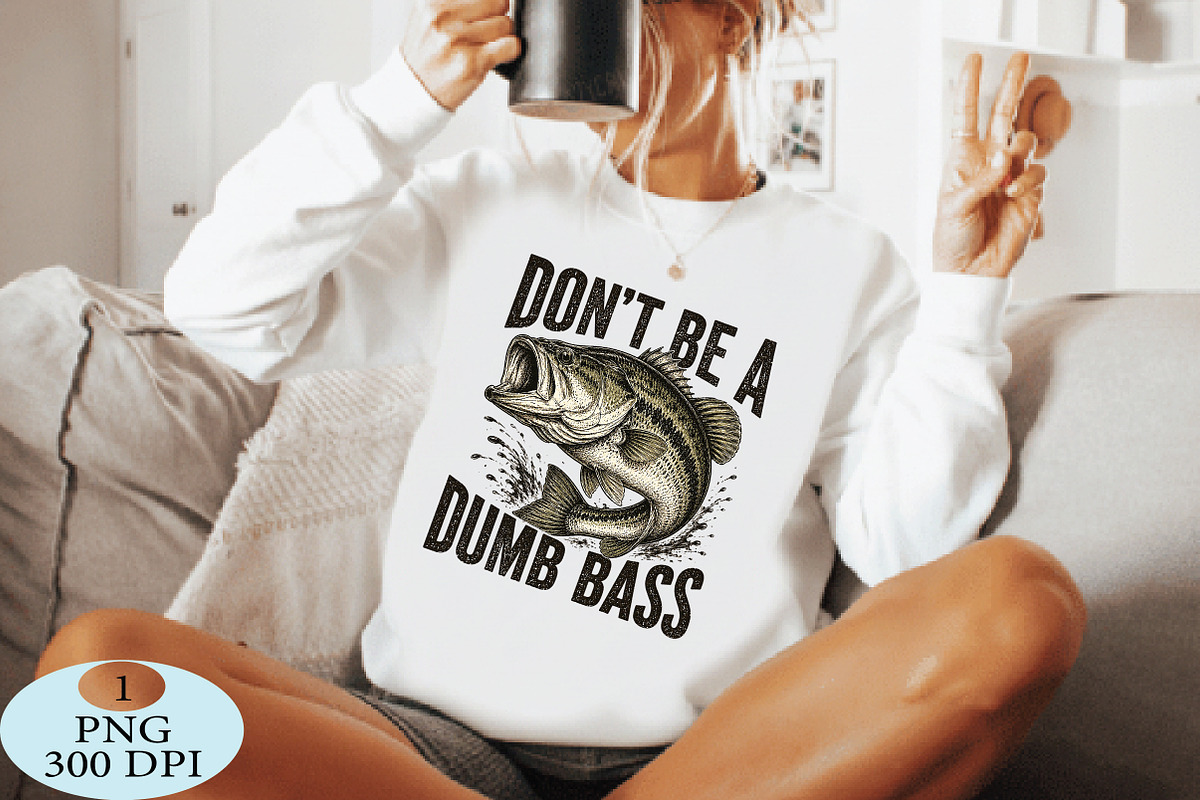 Don't Be A Dumb Bass PNG, a Seasonal Illustration by Daily.Designs (Photo 4 of 5)