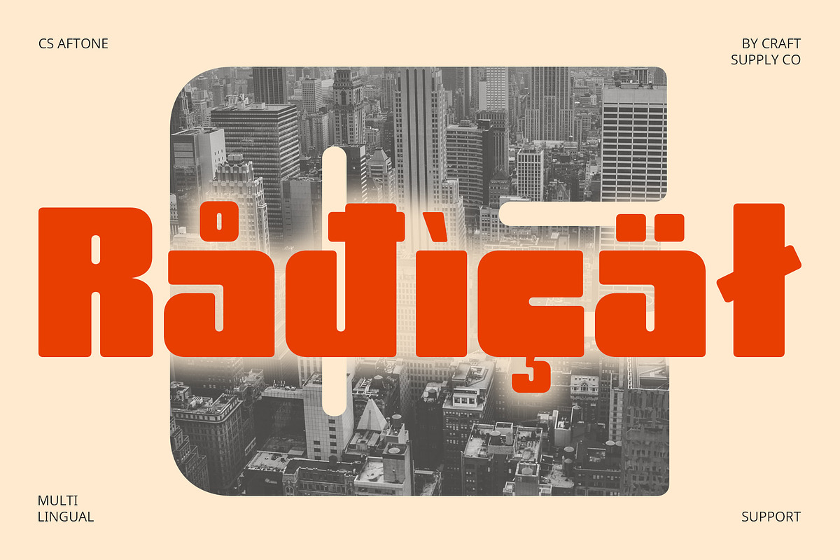 CS Aftone – Bold Font, a Sans Serif Font by Craft Supply Co. (Photo 7 of 8)