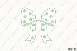 St. Patrick's Day Bow PNG, an Illustration by CraftArtStudio