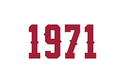 Strong Side Numeral Set, a Serif Font by Port Design Company (Thumbnail 7 of 7)