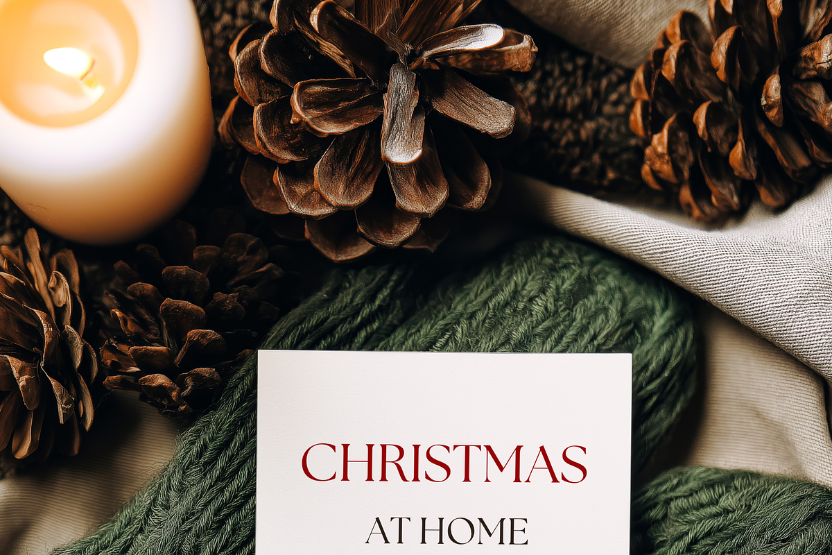 Cozy 5x7 Christmas Invitation Mockup, an Advertising Mockup by Serenefeeling (Photo 3 of 7)