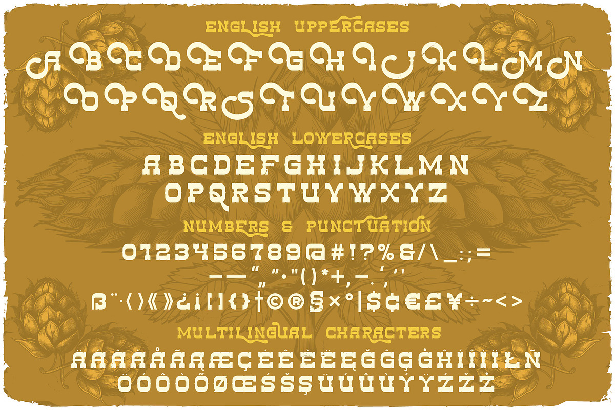 Hops And Barley Vintage Font, a Serif Font by JumboDesign (Photo 3 of 6)