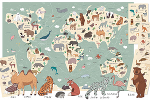 Animals World Map2