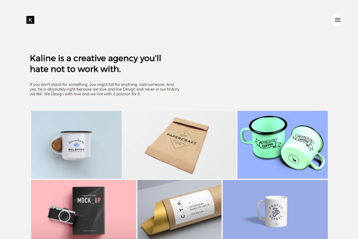 Kaline - Creative Agency Portfolio, a Bootstrap Template by iothemes (Photo 1 of 2)