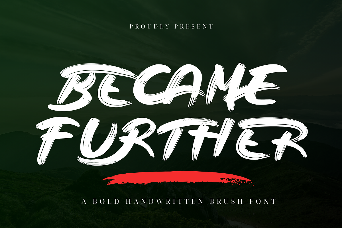 Became Further | Brush Font, a Script Font by 177Studio (Photo 1 of 8)