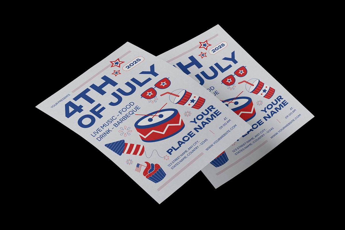 Clean 4th of July Flyer, a Flyer Template by Neermana (Photo 3 of 4)