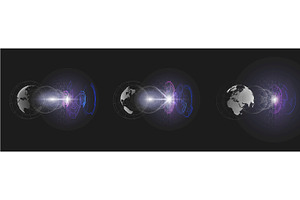 Futuristic high tech backgrounds v.2