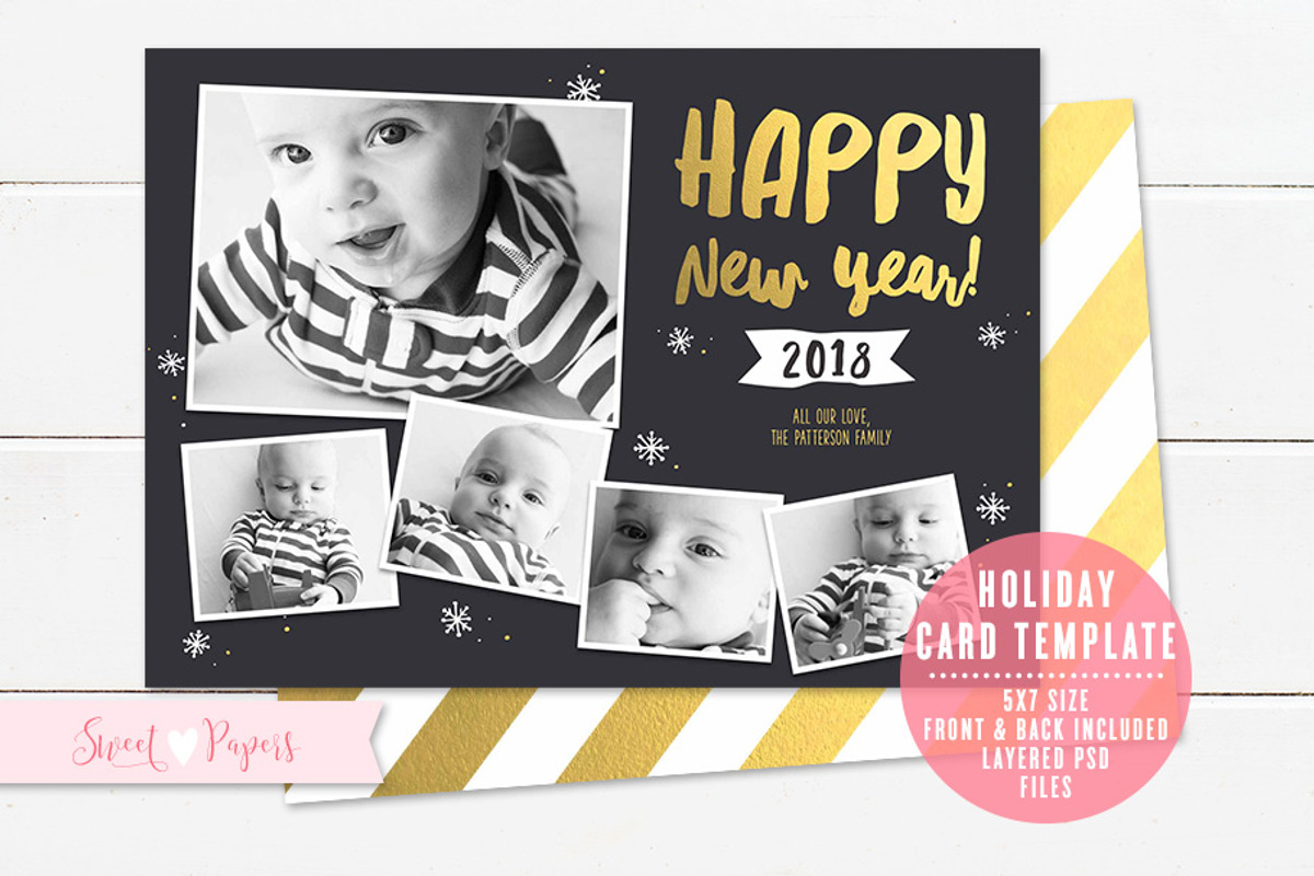 Holiday Photo Card Template, a Card Template by Sweet Papers (Photo 2 of 2)