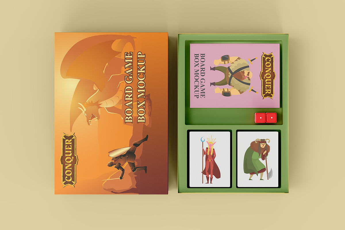 Board Game Box Mockup - 5 views, a Packaging Mockup by Illusiongraphic (Photo 6 of 19)