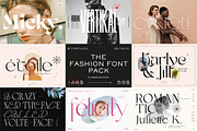 THE FASHION FONT PACK - Bundle of 8, a Serif Font by Madebysté.