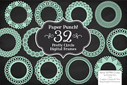 Mint Lace Circle Frames, an Illustration by Amanda Ilkov (Thumbnail 3 of 5)