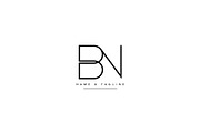 Initial letters BN logo design, a Branding & Logo Template by Aleesher (Thumbnail 2 of 2)