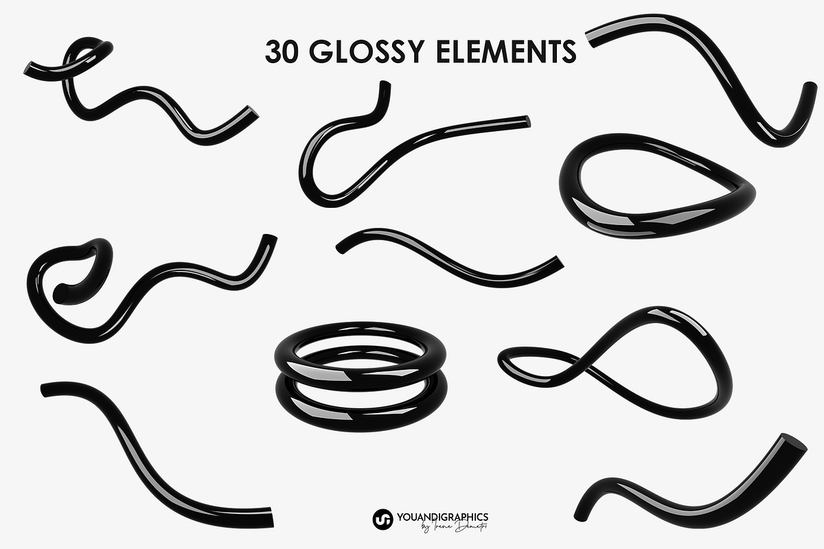 Neo Forms Abstract 3D Elements, a Graphic by Youandigraphics (Photo 9 of 15)