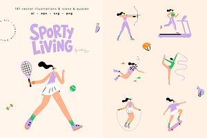 Sports, Active Lifestyle Vector Pack