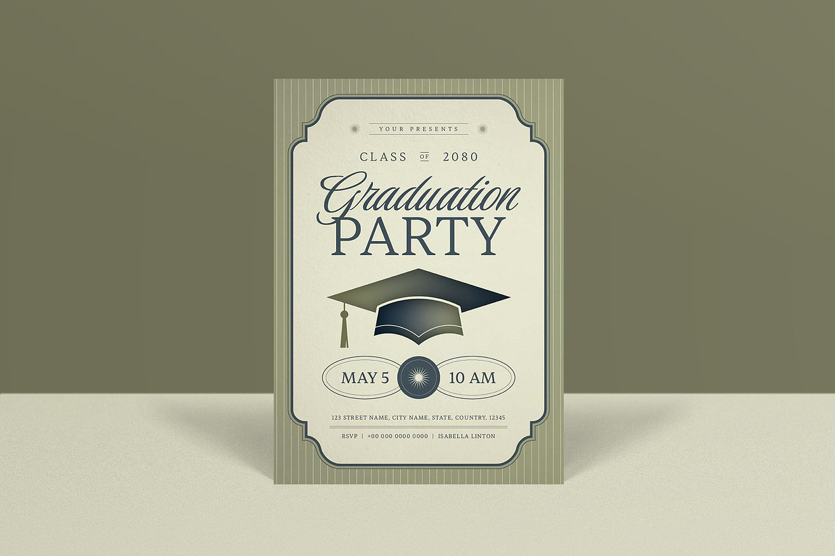 Graduation Party Invitation, an Invitation Template by graphicook (Photo 1 of 3)