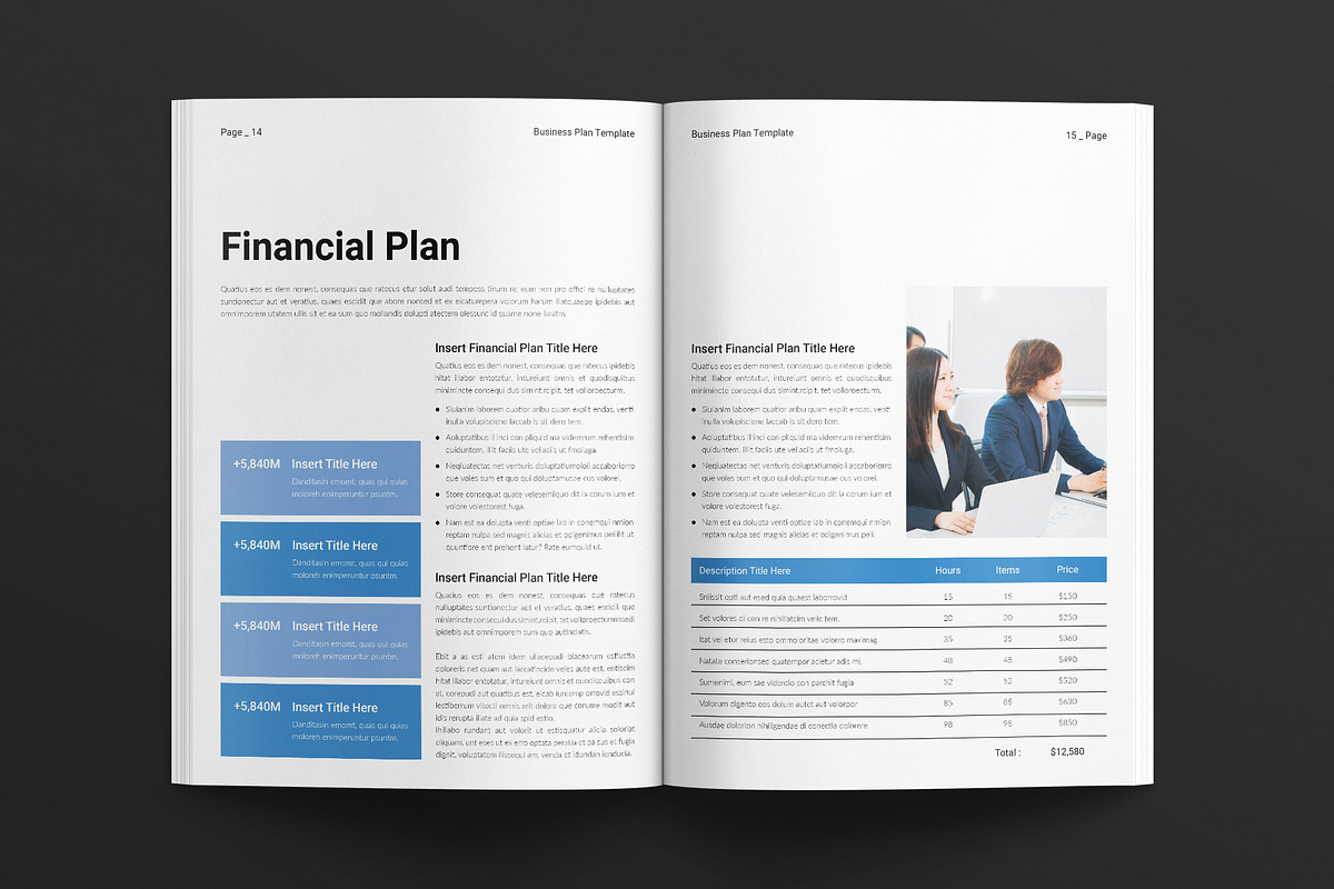 Business Plan Template, a Brochure Template by E-Type (Photo 6 of 7)