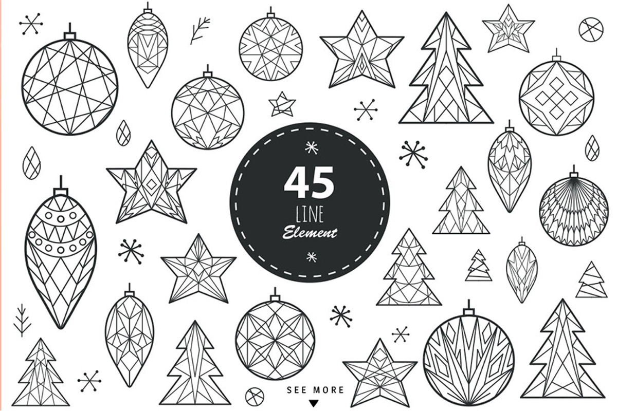 Christmas Set: Objects & Patterns, an Object Graphic by Luba Vega (Photo 3 of 7)