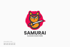Samurai Cat Logo, a Branding & Logo Template by Zeer Graphic