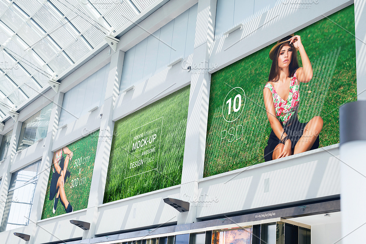 Indoor Advertising Mock-Up, a Print Template by Dikarte.Store (Photo 3 of 12)
