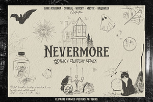 Nevermore: Gothic & Witchy Pack, an Object Graphic by Mio Buono