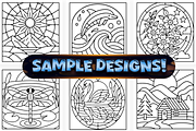 Easy Stained Glass Patterns Coloring, an Education Illustration by Craftsbeefy (Thumbnail 2 of 4)