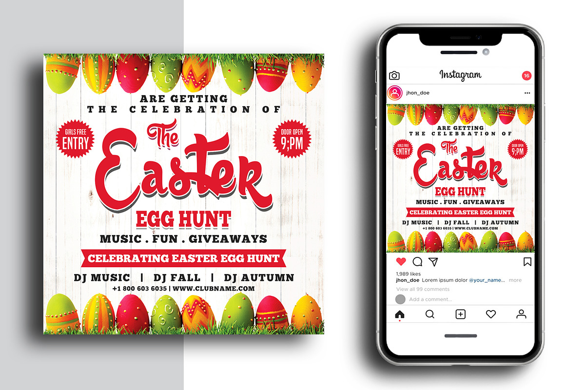 Easter Egg Hunt Flyer, a Flyer Template by AfzaalGraphics (Photo 2 of 2)