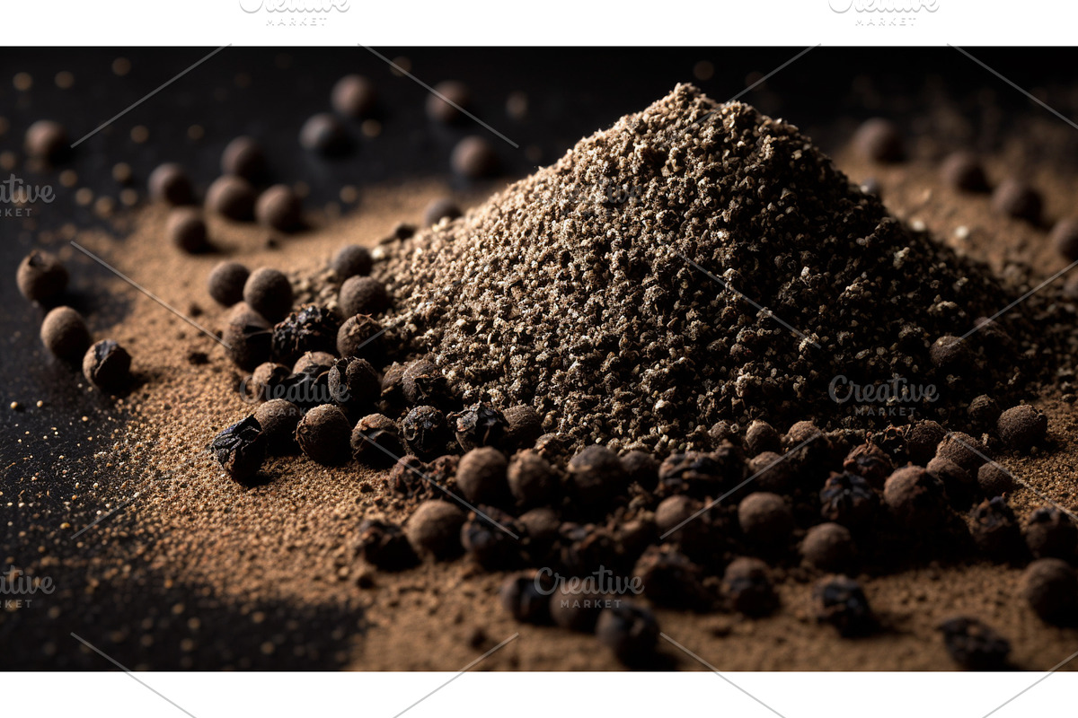 black peppercorns on the table, a Food Illustration by yanadjana