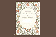 3 Wedding Cards + Seamless Pattern, an Object Graphic by Vintage (Thumbnail 2 of 14)