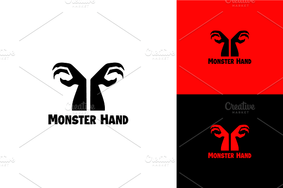 Monster Hand Logo Vector preview 2