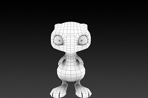 Low Poly Mew 3D Model