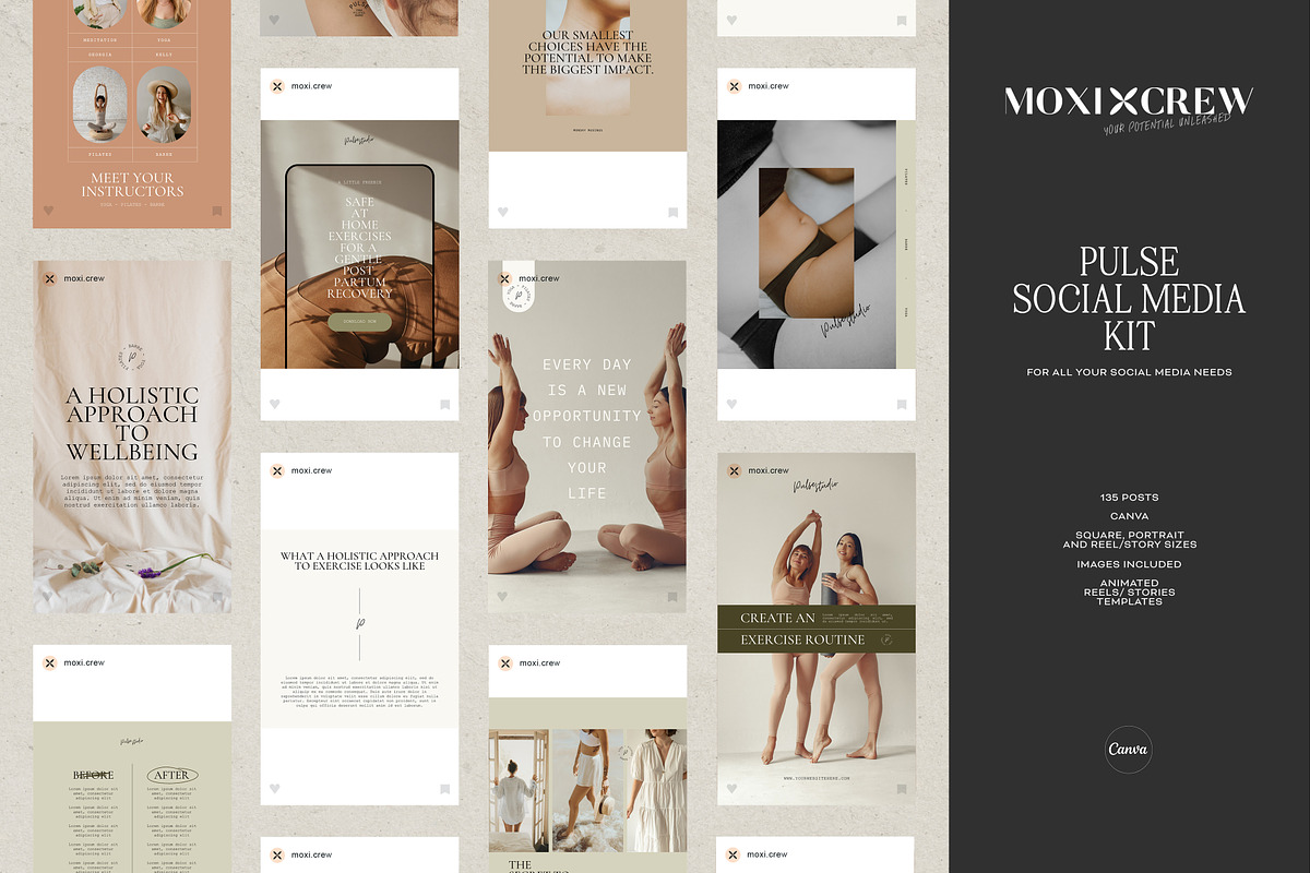 Pulse - Social Media Kit (Canva), a Social Media Template by Moxi Crew (Photo 1 of 6)
