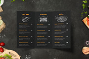 Trifold Fast Food Menu Template, a Brochure Template by Shyeno (Thumbnail 2 of 3)
